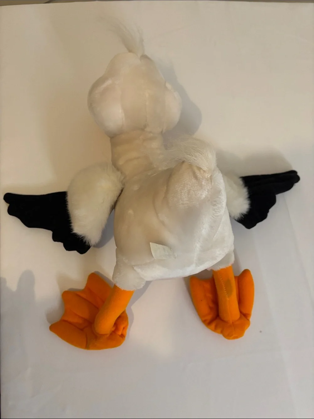 Scuttle Plush Pelican Bird Toy - White and Orange Soft Pet Playmate